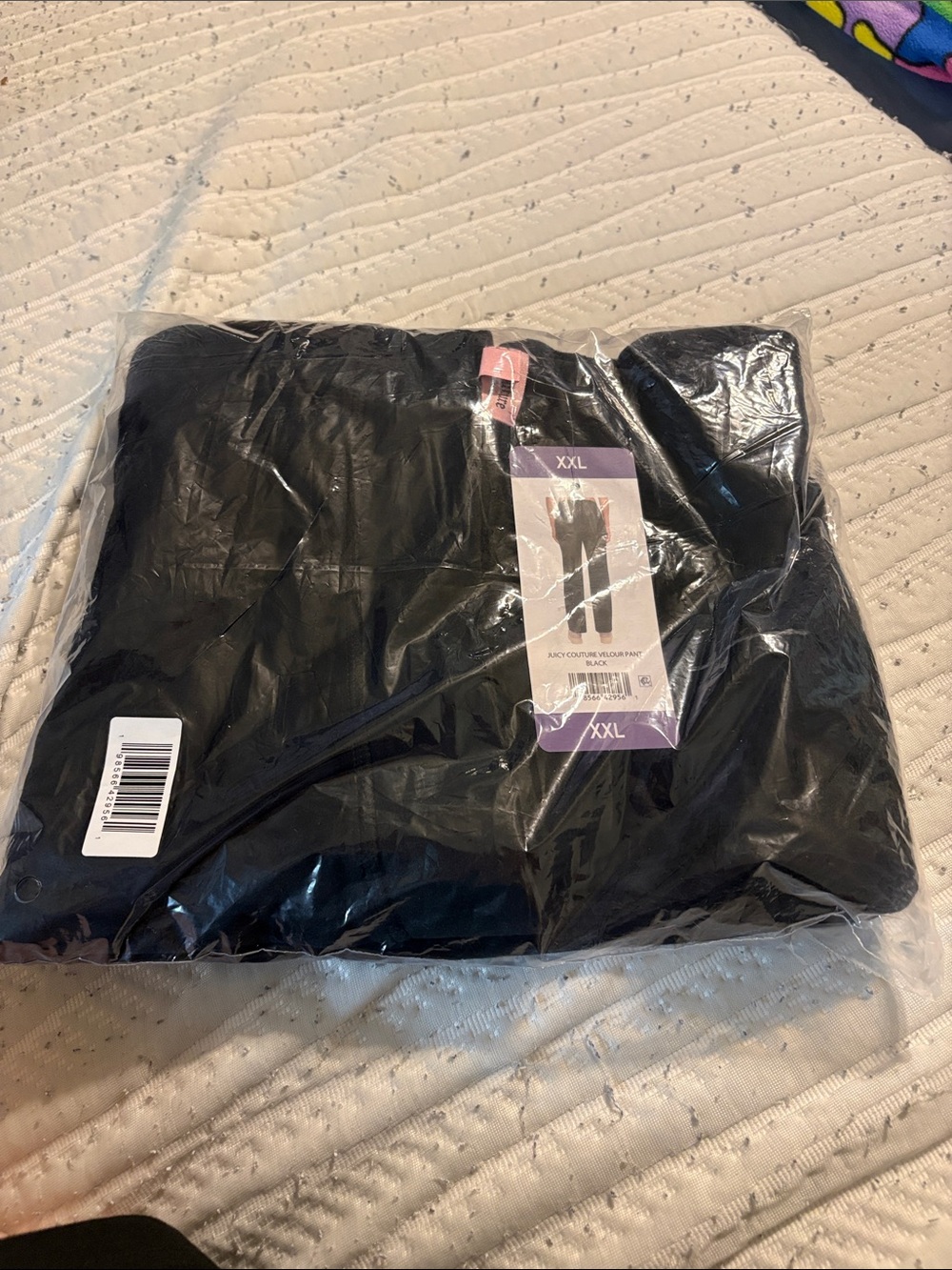 XXL Black velour pants in Protective Packaging by Juicy Couture. Nwt.